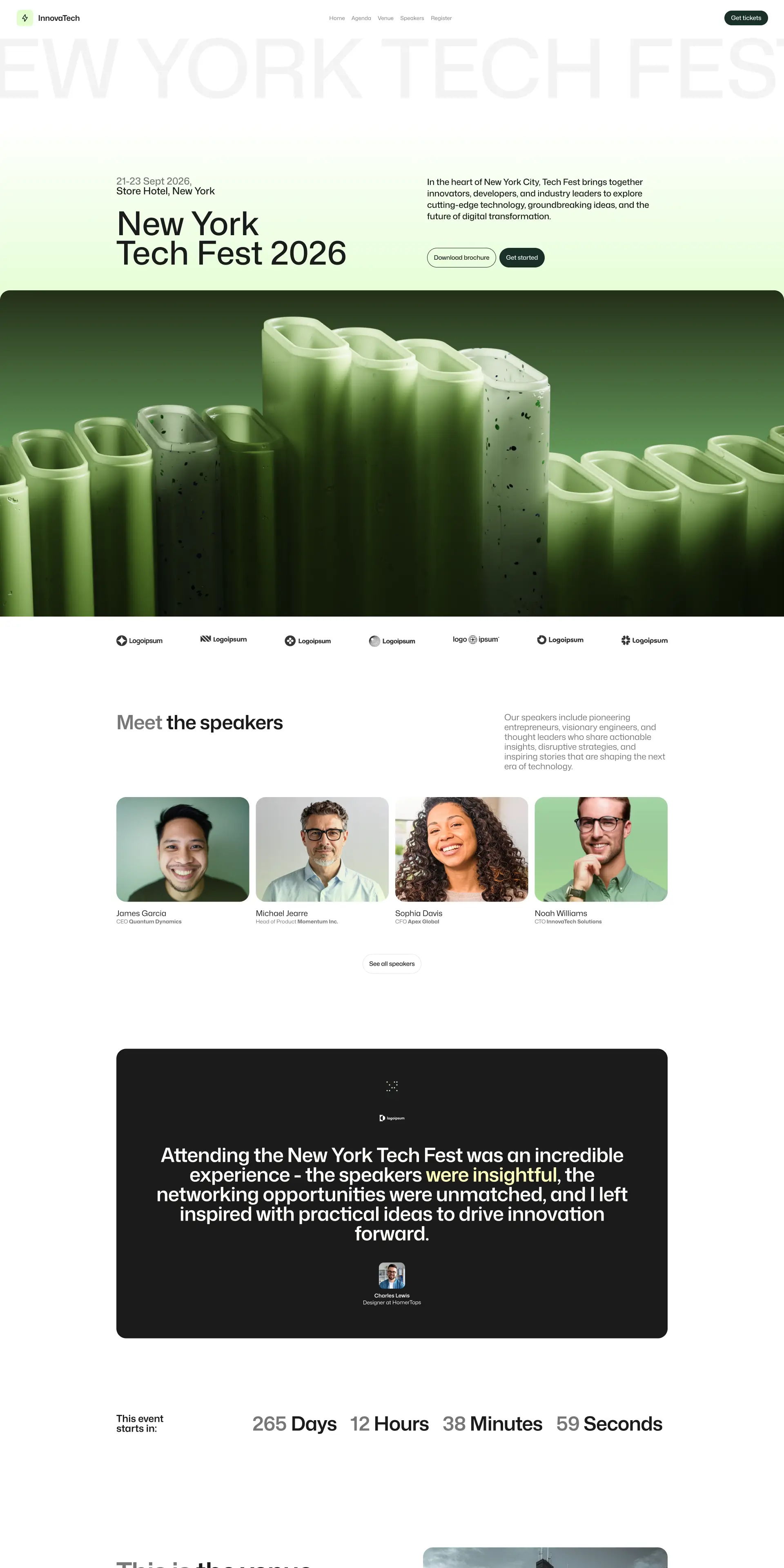 Professional event website template