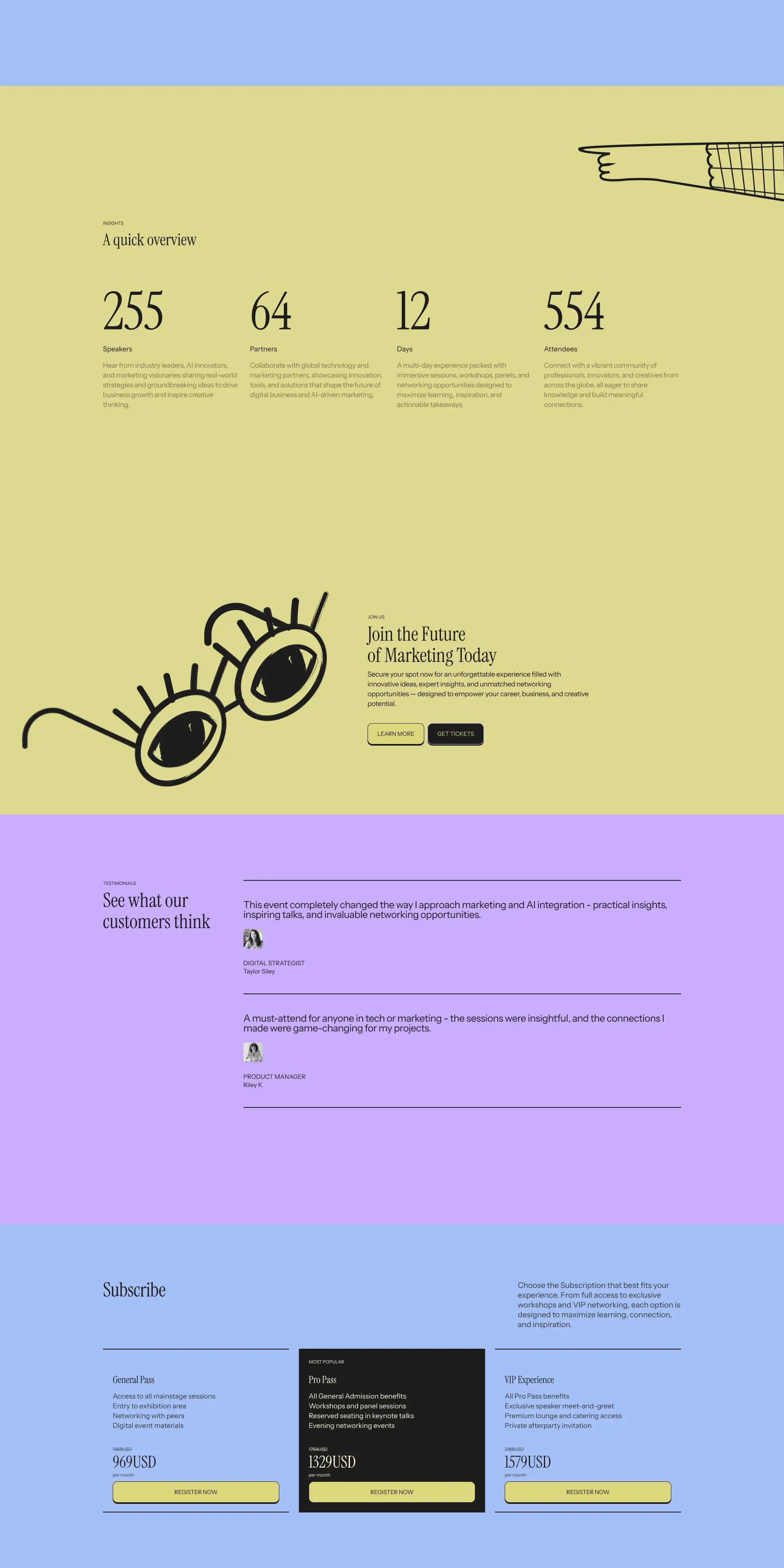 Professional event website template
